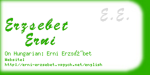 erzsebet erni business card